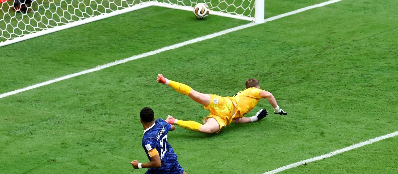Kylian Mbappé bei seinem Tor zum 1:4