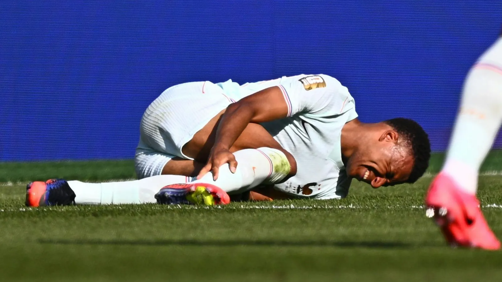 Tat sich weh gegen Marokko: Kylian Mbappé.